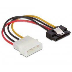 Power Adapter Molex 4-pin na SATA 15-pin, 12cm, kovová západka