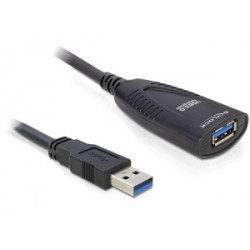 Delock USB 3.0 prodlužovací kabel A A, samec samice,délka 5m s aktivním zesílením