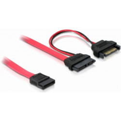 DeLock kabel SATA Slimline 13-pin samice - 7+15pin 5V