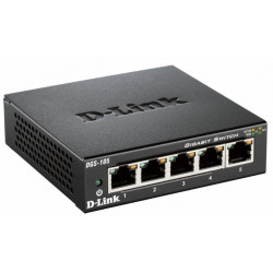 D-Link DGS-105 E 5-port 10 100 1000 Gigabit Metal Housing Desktop Switch