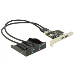 Delock 3.5" přední panel s 2x USB 3.0 porty + PCI Express 2x USB 3.0