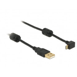 Delock kabel USB 2.0 A samec  USB micro B samec, pravoúhlý, 1m