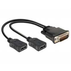 Delock adaptér DMS-59 samec 2 x HDMI samice 20 cm 