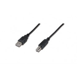 Digitus Připojovací kabel USB 2.0, typ A - B M M, 5,0 m, černý
