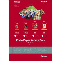 Canon fotopapír Photo Paper Variety Pack A4 & 10x15 (PP SG MP GP) po 5
