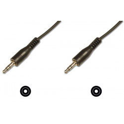 Digitus Audio propojovací kabel, stereo 3,5 mm 2,50 m, CCS, 2x0,10 10, M M, černý