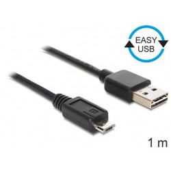 Delock kabel EASY-USB 2.0-A samec  USB 2.0 micro-B samec 1 m