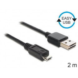 Delock kabel EASY-USB 2.0-A samec  USB 2.0 micro-B samec 2 m