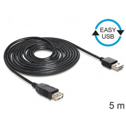 Delock kabel EASY-USB 2.0-A samec  USB 2.0-A samice,prodlužující 5 m
