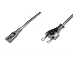 Digitus Napájecí kabel, Euro - C7 M F, 1,8 m, H03VVH2-F 0,75qmm, černý