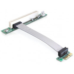 Delock Riser card PCI Express x1  PCI 32Bit 5 V s flexibilním kabelem 13 cm zasunutí vlevo