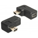 Delock adaptér USB-B mini 5-pin samec samice 90° pravoúhlý