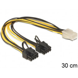 Delock PCI Express napájecí kabel 6 pin samice  2 x 8 pin samec