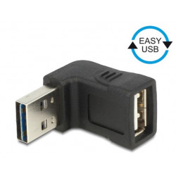 Delock adaptér EASY-USB 2.0-A samec  USB 2.0-A samice pravoúhlý nahoru dolů