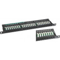 UTP 0,5U Patch panel S-line 24 port Cat.5E Black