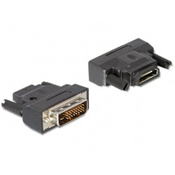 Delock adaptér DVI 24+1 samec  HDMI samice s LED 