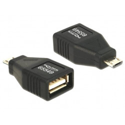 Delock Adapter USB micro-B samec  USB 2.0-A samice OTG, celý v pouzdru