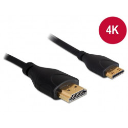 Delock Kabel High Speed HDMI s Ethernetem A- samec  mini C-samec Slim 1 m