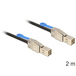 Delock Kabel Mini SAS HD x 4 SFF 8644 samec  Mini SAS HD x 4 SFF 8644 samec 2 m