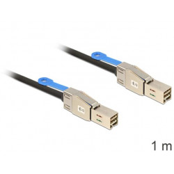 Delock Kabel Mini SAS HD x 4 SFF 8644 samec  Mini SAS HD x 4 SFF 8644 samec 1 m