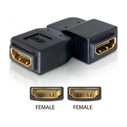 Delock adaptér HDMI samice  HDMI samice 90° vlevo
