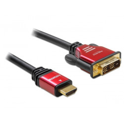 Delock Kabel High Speed HDMI – HDMI A samec  DVI samec 2 m