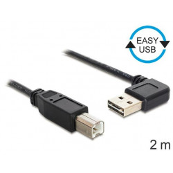 Delock kabel EASY-USB 2.0-A samec pravoúhlý  USB 2.0-B samec, 2 m