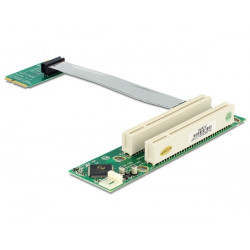 Delock Riser Card Mini PCI Express  2 x PCI 32 Bit 5 V s flexibilním kabelem 13 cm vkládání vlevo