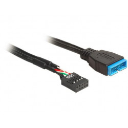 Delock kabel USB 2.0 pinový konektor samice  USB 3.0 pinový konektor samce