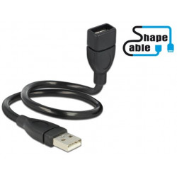 Delock USB 2.0 kabel samec  A samice ShapeCable 0,35 m