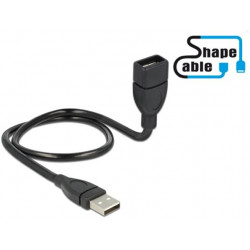 Delock USB 2.0 kabel samec  A samice ShapeCable 0,5 m