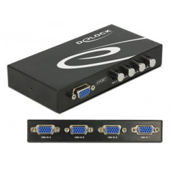 Delock VGA Switch 4-portový, manuální, obousměrný