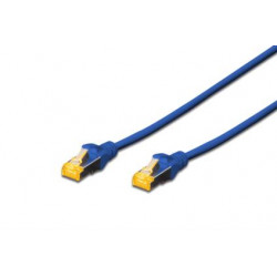 Digitus CAT 6A S-FTP patch cable, LSOH, Cu, AWG 26 7, Length 0.5m, color blue