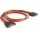 Delock napájecí kabel SATA 15 Pin samec  SATA 15 Pin samice prodlužující 50 cm