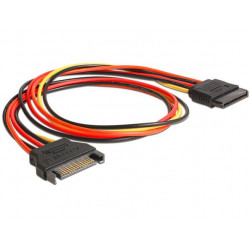 Delock napájecí kabel SATA 15 Pin samec  SATA 15 Pin samice prodlužující 50 cm