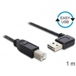 Delock Kabel EASY-USB 2.0-A samec pravoúhlý  USB 2.0-B samec 1 m