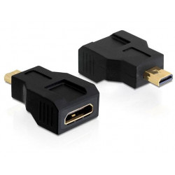 Delock adaptér HDMI mini C samice  HDMI micro D samec