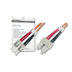 DIGITUS Fiber Optic Patch Cord, ST to SC, Multimode 50 125 µ, Duplex, Length 2m