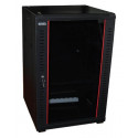 19\' OCRACK OCC-18U-6SBK rozvaděč nástěnný 18U 600mm celoskleněné dveře - černý