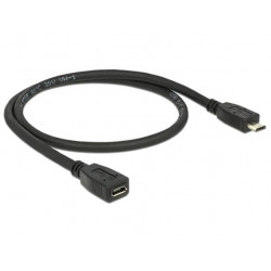 Delock prodlužovací kabel USB micro-B samec  micro-B samice 0.5 m