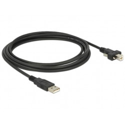 Delock kabel USB 2.0 typ A samec  USB 2.0 typ B samec se šroubky 1m