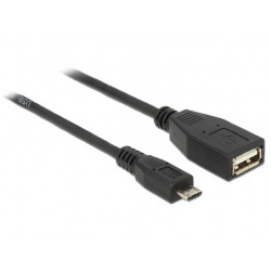 Delock kabel USB micro-B samec  USB 2.0-A samice OTG 50 cm