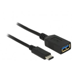 Delock adaptér SuperSpeed USB (USB 3.1, Gen 1) USB Type-C™ samec  USB Type A samice 15 cm černý
