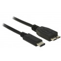 Delock kabel SuperSpeed USB 10 Gbps (USB 3.1, Gen 2) USB Type-C™ samec  USB type Micro-B samec 0.5 m černý