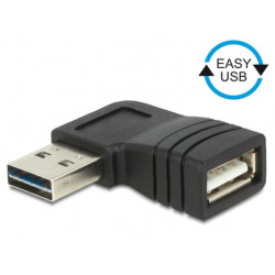 Delock adaptér EASY-USB 2.0-A samec  USB 2.0-A samice pravoúhlý levý pravý