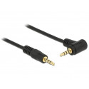 Delock kabel Stereo Jack 3.5 mm 4 pin samec  samec úhlový 2 m černý
