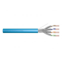 DIGITUS Instalační kabel CAT 6A U-FTP, 500 MHz Eca (EN 50575), AWG 23 1, 500 m buben, simplex, barva modrá