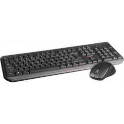 C-TECH klávesnice WLKMC-01, bezdrátový combo set s myší, černý, USB, CZ SK