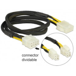 Delock Extension Cable Power 8 pin EPS male (2 x 4 pin)  8 pin female 44 cm