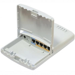 MikroTik RB750P-PB Atheros AR7241 CPU, 32MB RAM, 5xLAN (4x PoE-OUT), Outdoor, nap. adaptér, ROS L4, mont.set